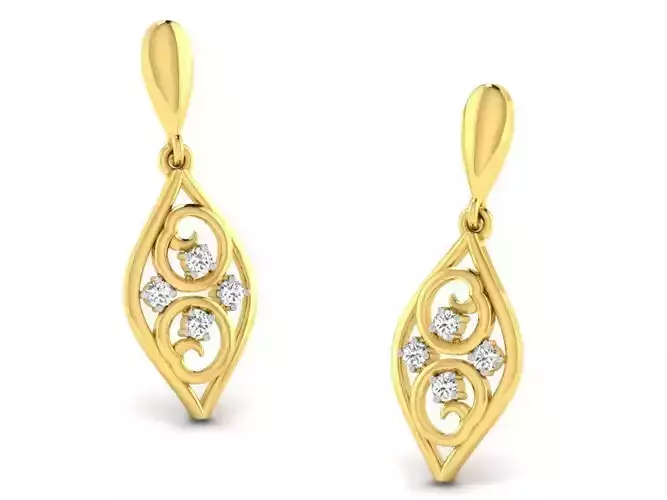 Women earrings 3dm render detail 3D print model