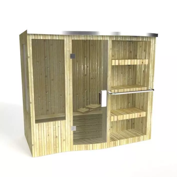 Light Wood Sauna 3D model