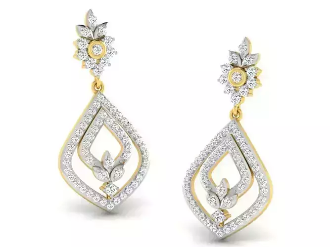 Women earrings 3dm render detail 3D print model