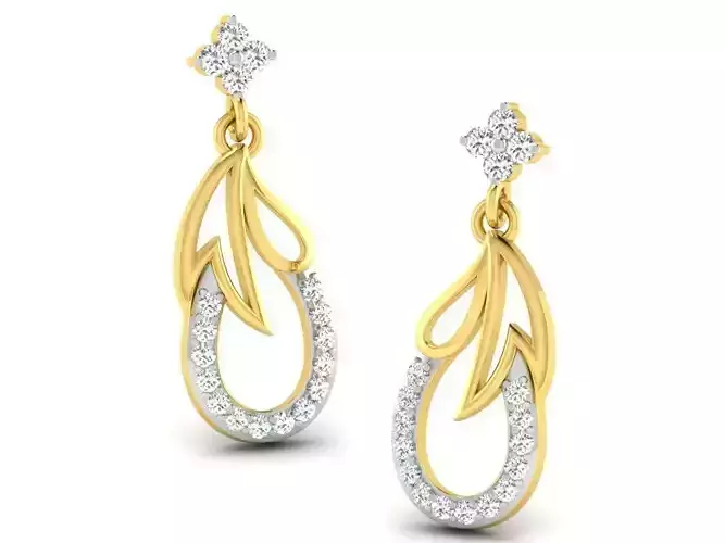 Women earrings 3dm render detail 3D print model