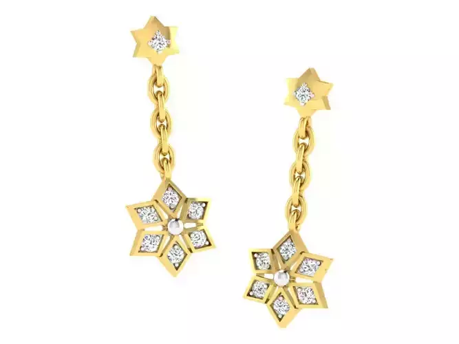 Women earrings 3dm render detail 3D print model