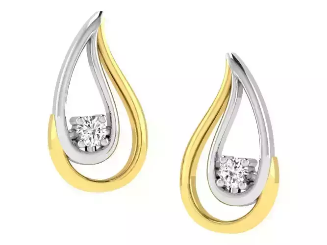 Women earrings 3dm render detail