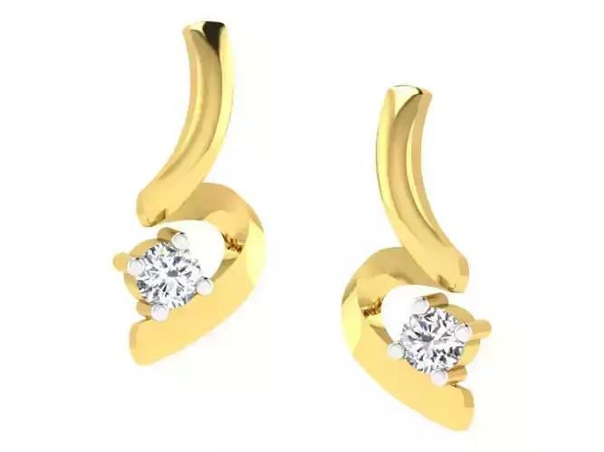 Women earrings 3dm render detail