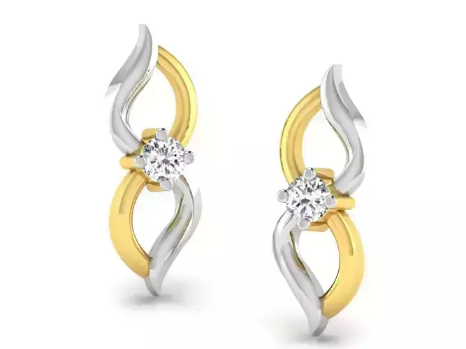 Women earrings 3dm render detail