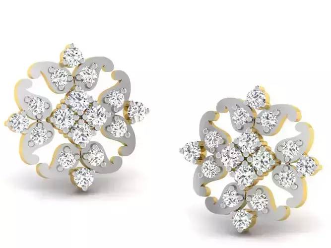 Women earrings 3dm render detail 3D print model