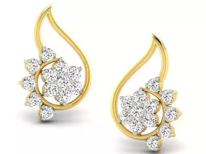 Women earrings 3dm render detail 3D print model