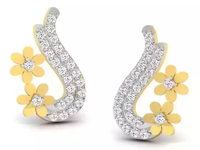 Women earrings 3dm render detail 3D print model