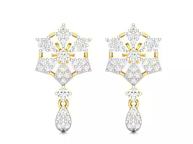 Women earrings 3dm render detail 3D print model