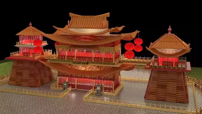 Chinese palace house