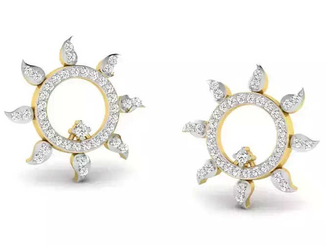 Women earrings 3dm render detail 3D print model
