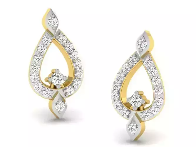 Women earrings 3dm render detail