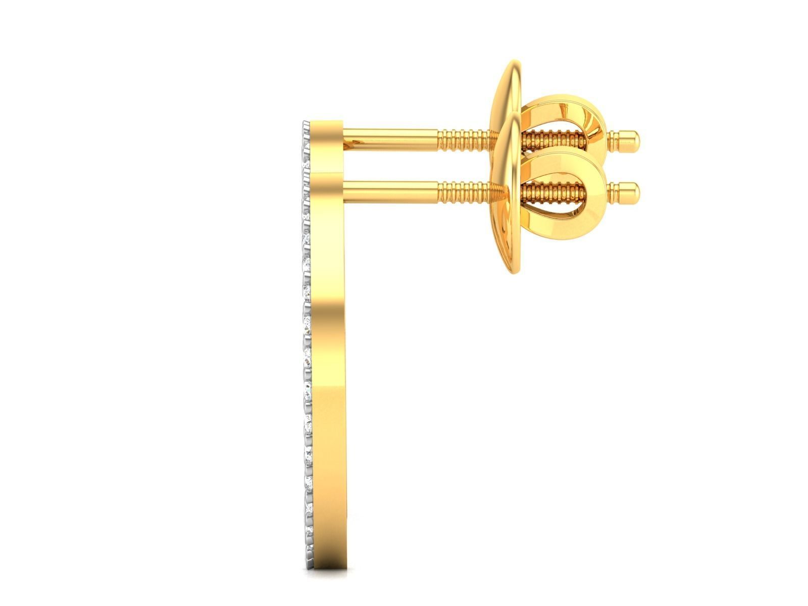 Women round earrings 3dm render detail 3D print model_5