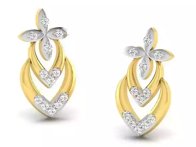 Women earrings 3dm render detail 3D print model