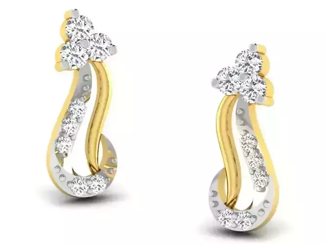 Women earrings 3dm render detail