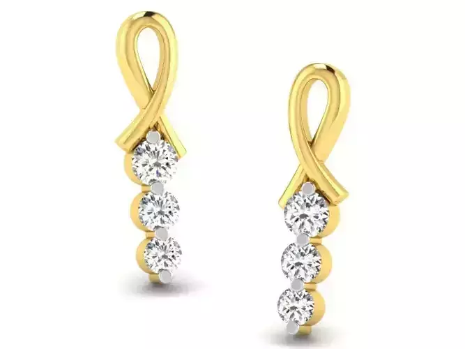 Women earrings 3dm render detail