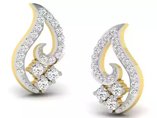 Women earrings 3dm render detail 3D print model