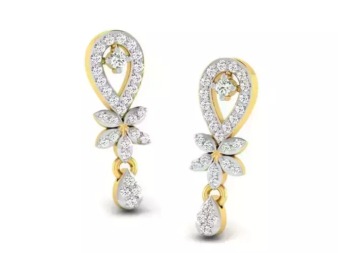 Women earrings 3dm render detail 3D print model