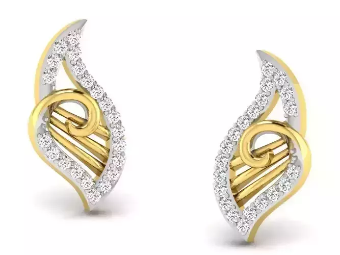 Women earrings 3dm render detail 3D print model
