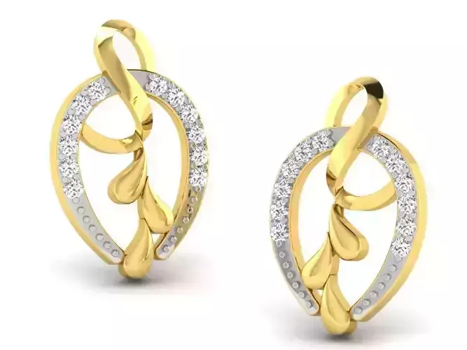 Women earrings 3dm render detail 3D print model