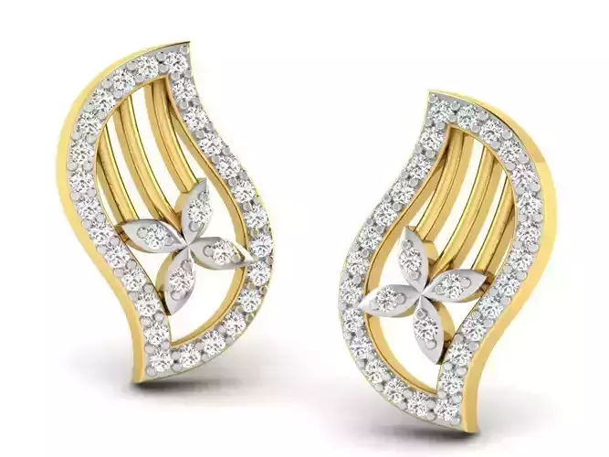 Women earrings 3dm render detail 3D print model