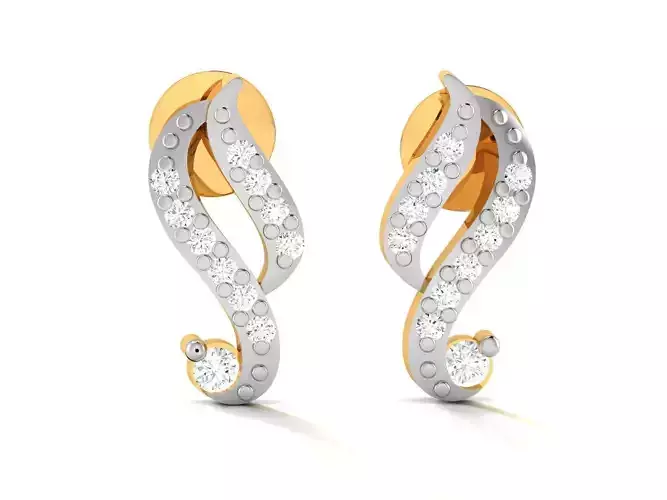 Women earrings 3dm render detail