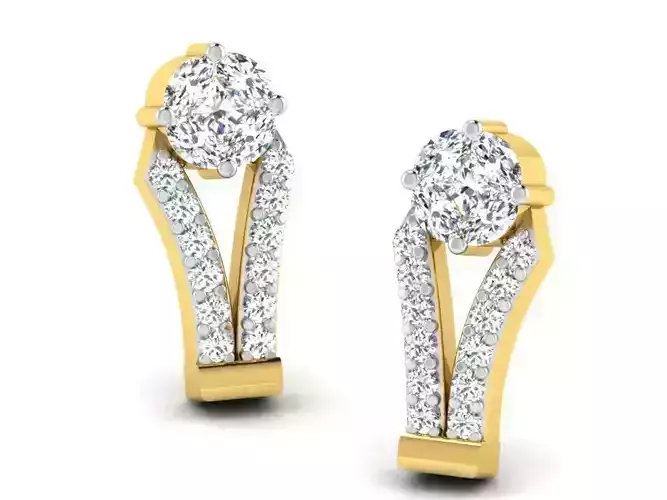 Women earrings 3dm render detail