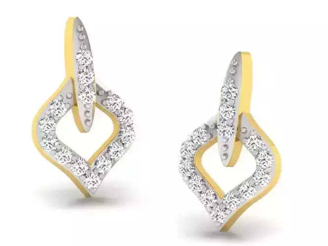 Women earrings 3dm render detail