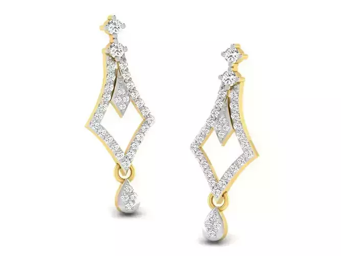 Women earrings 3dm render detail