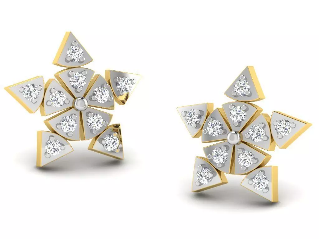 Women star earrings 3dm render detail 3D print model