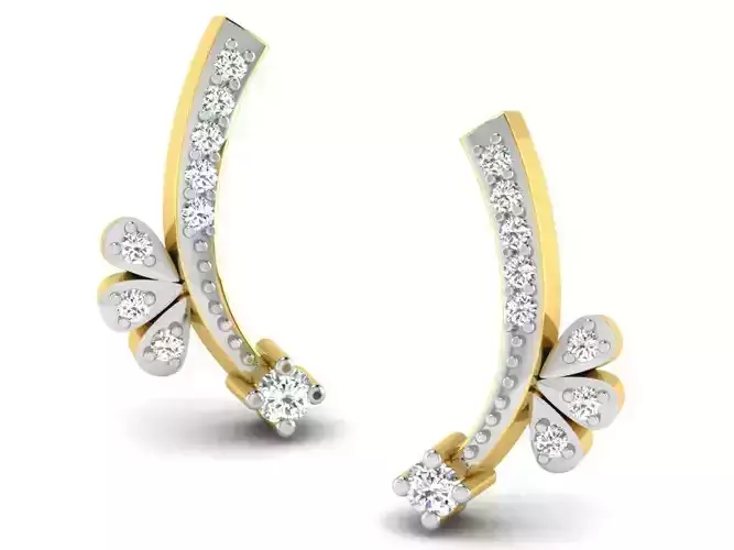 Women earrings 3dm render detail