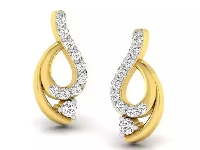 Women earrings 3dm render detail 3D print model