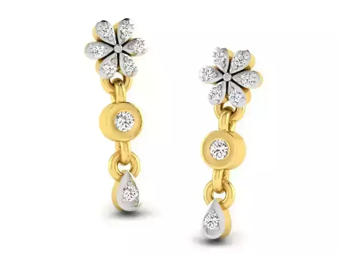Women earrings 3dm render detail 3D print model