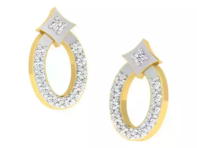 Women earrings 3dm render detail 3D print model