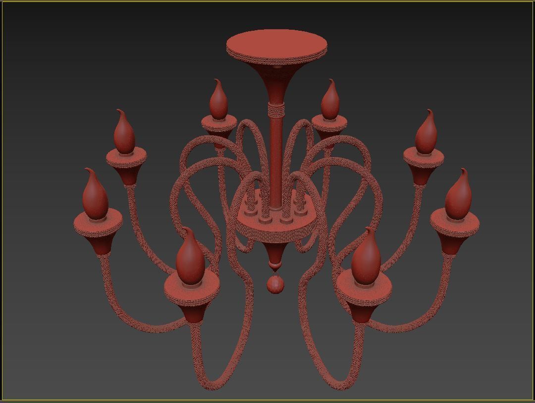 Serpente chandelier 8 lights 3D model_2