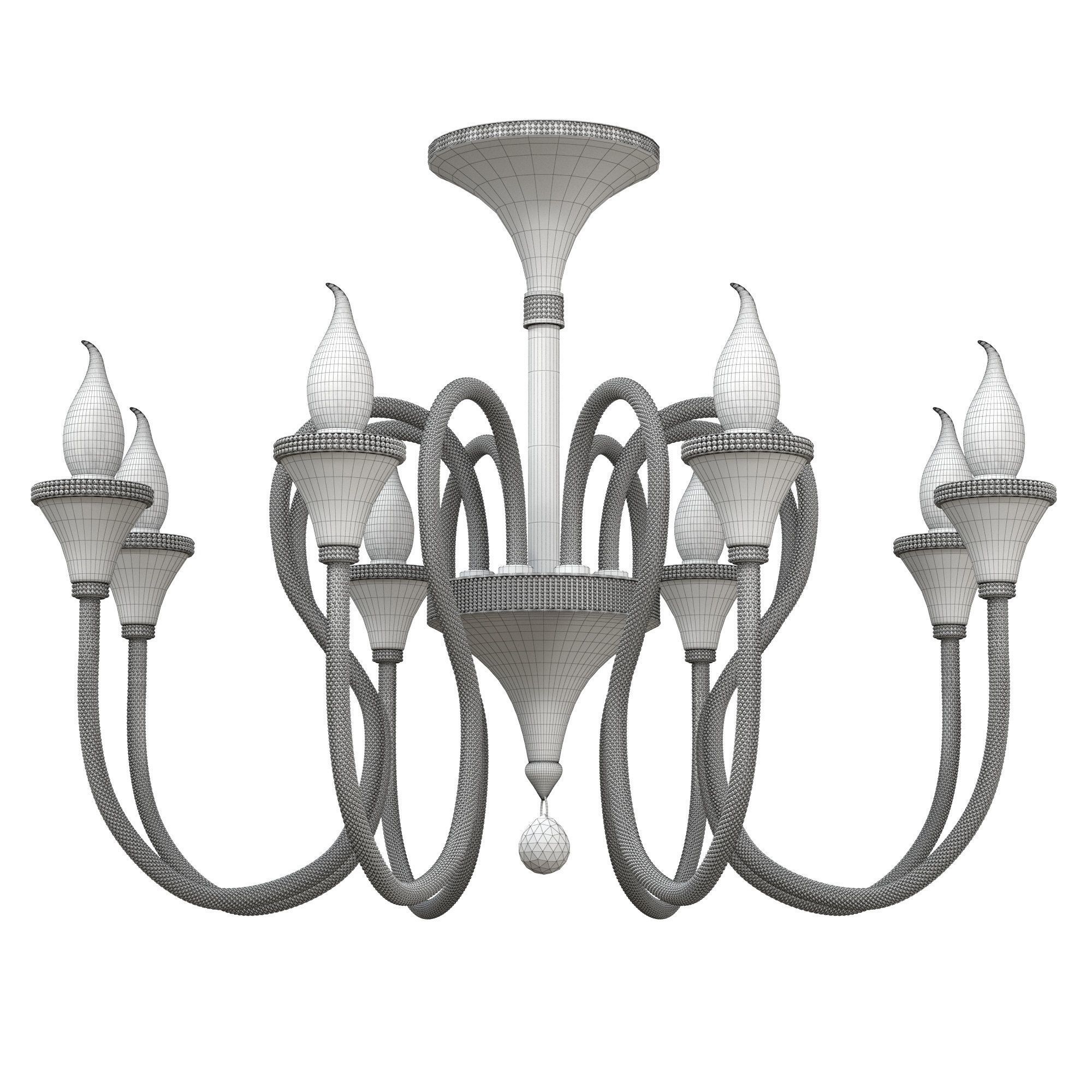 Serpente chandelier 8 lights 3D model_1