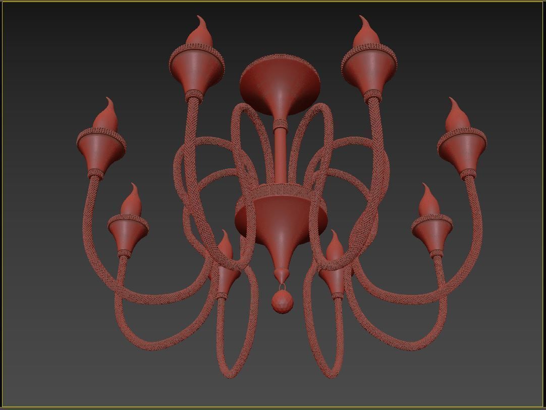 Serpente chandelier 8 lights 3D model_4