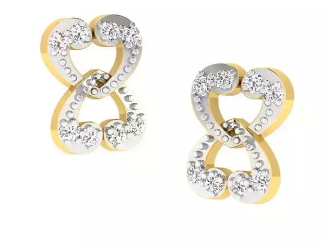 Women earrings 3dm render detail 3D print model