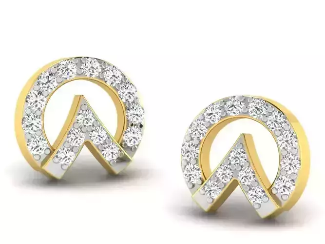 Women earrings 3dm render detail 3D print model
