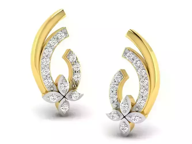 Women earrings 3dm render detail 3D print model