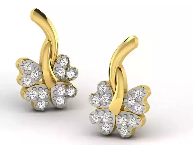 Women earrings 3dm render detail 3D print model