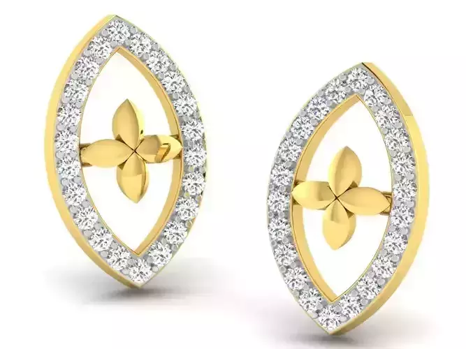 Women earrings 3dm render detail 3D print model