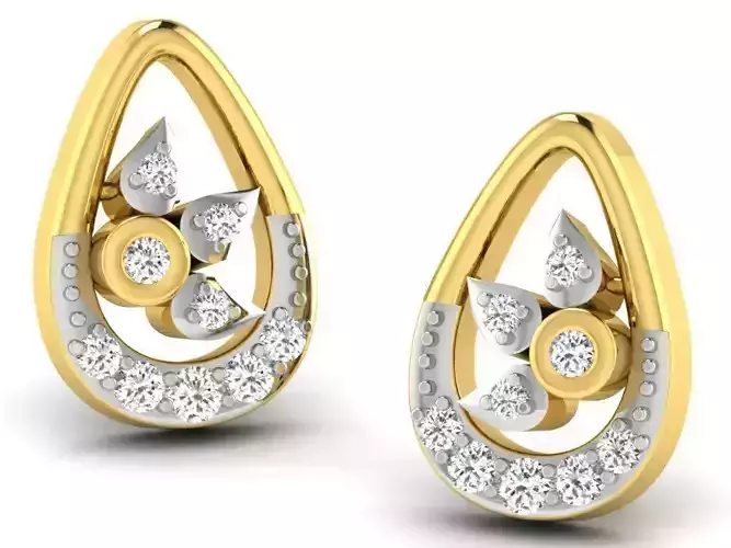 Women earrings 3dm render detail 3D print model