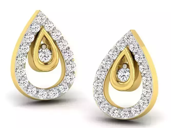 Women earrings 3dm render detail 3D print model
