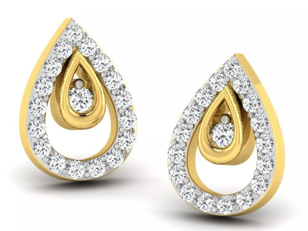 Women earrings 3dm render detail 3D print model