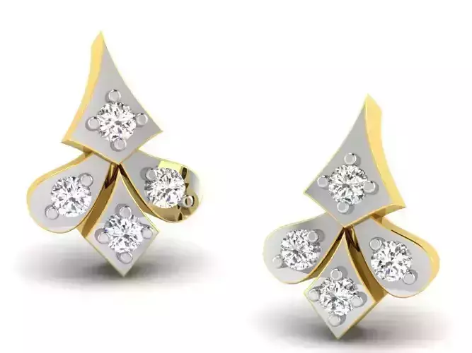 Women earrings 3dm render detail