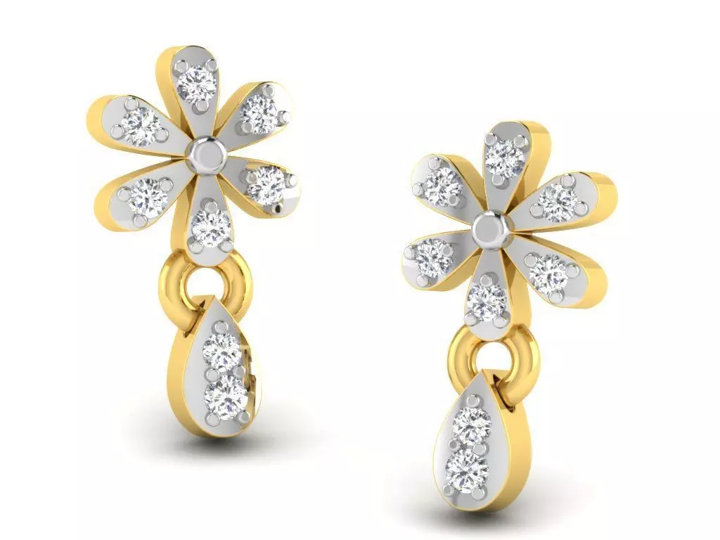 Women earrings 3dm render detail 3D print model