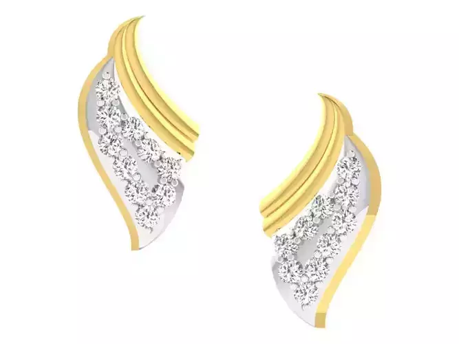 Women earrings 3dm render detail