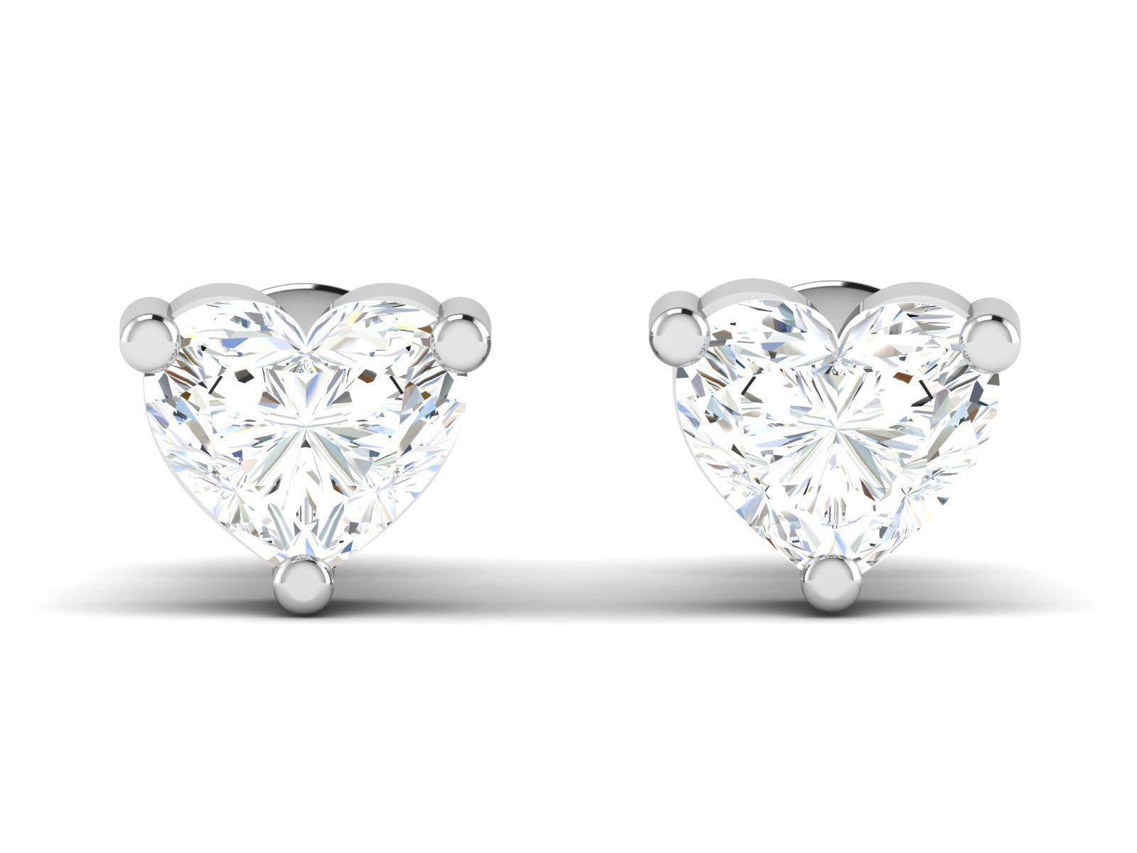 Women heart earrings 3dm render detail 3D print model_6