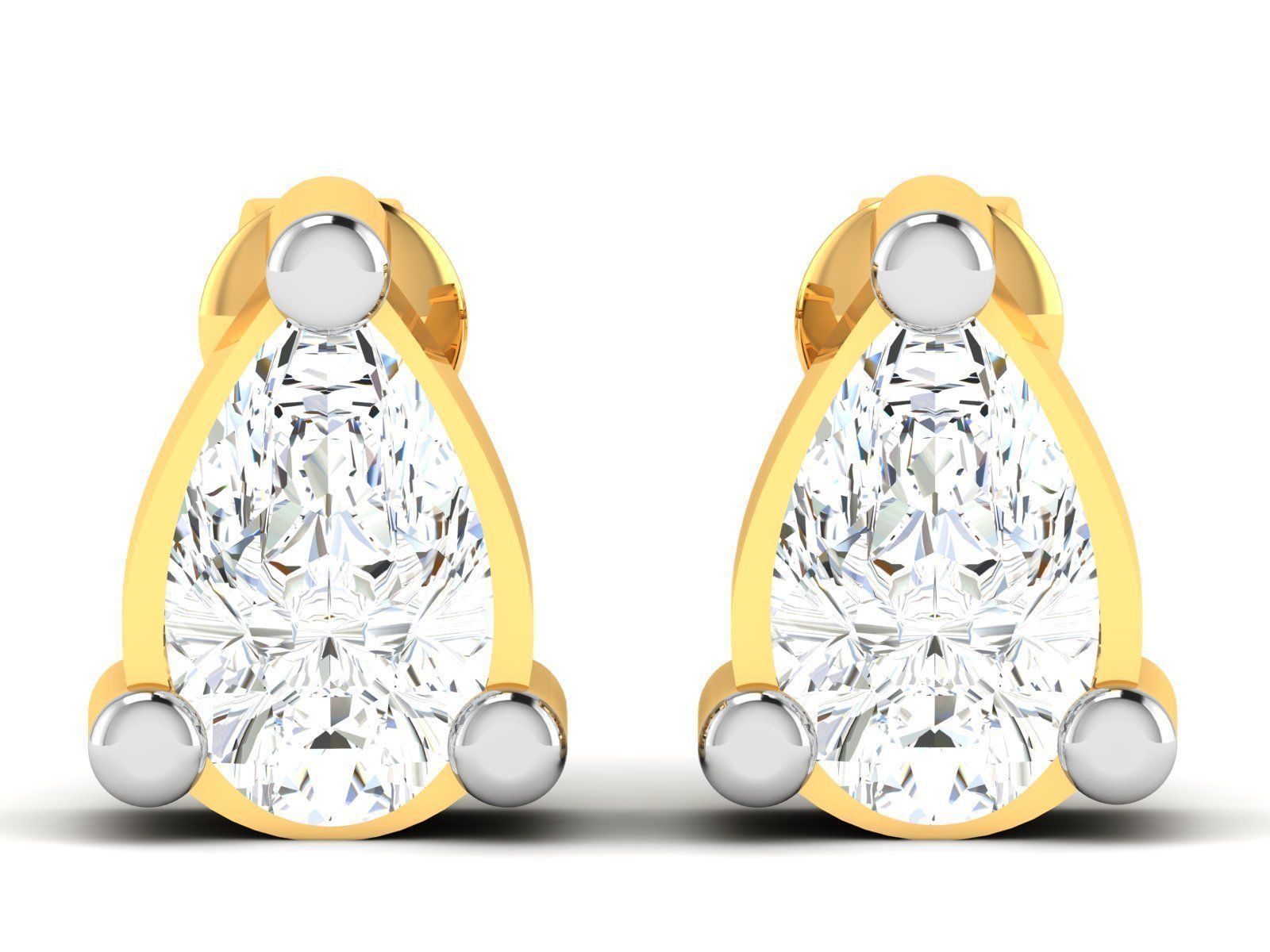 Women pear earrings 3dm render detail 3D print model_5
