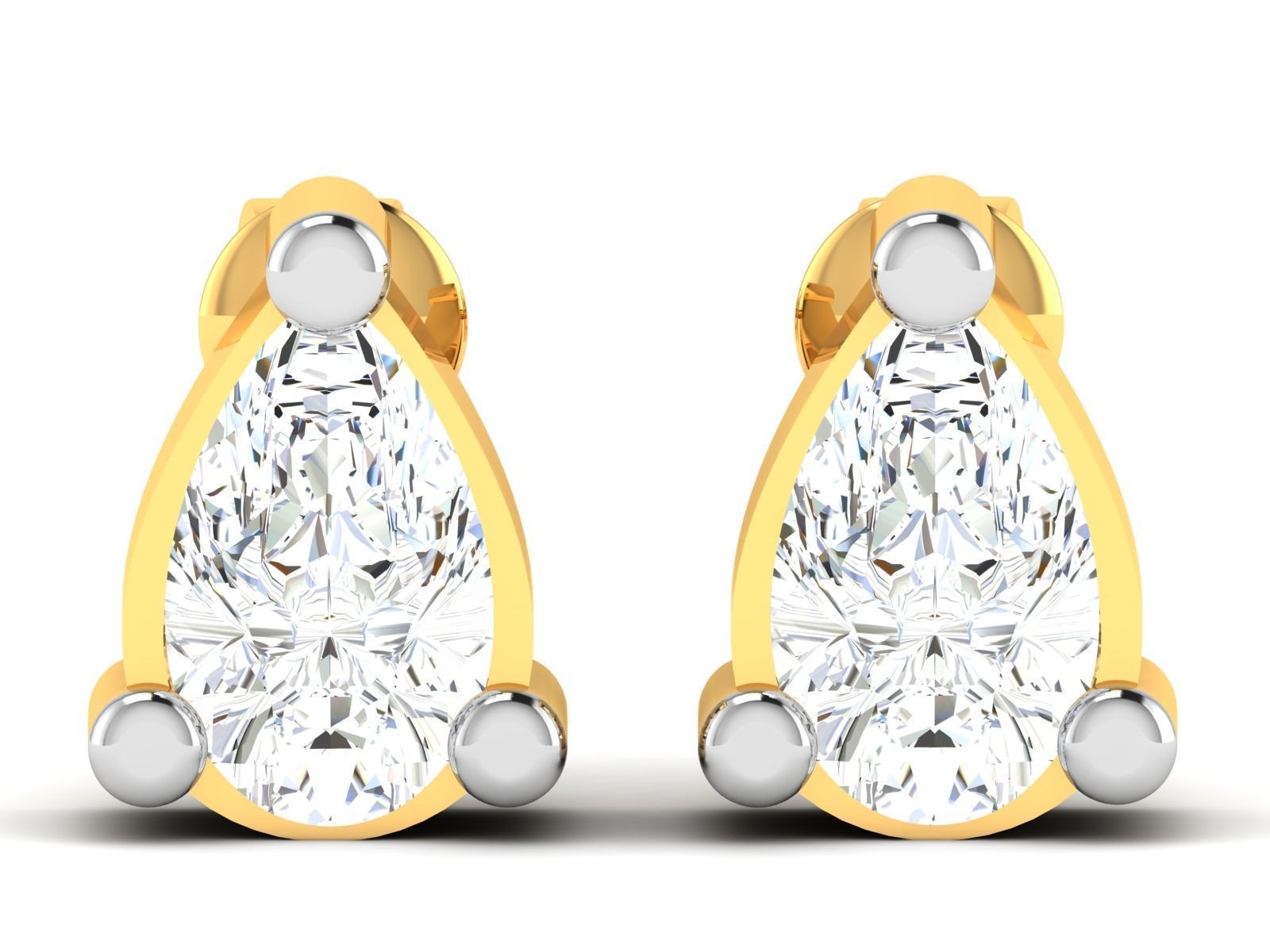 Women pear earrings 3dm render detail 3D print model_6